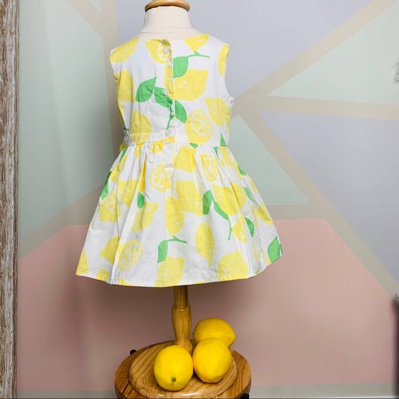 Baby girl lemon printed dress  🍋🍋🍋🍋 - Picture 2 of 8